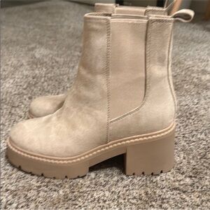 Steve Madden Cream Ankle Booties